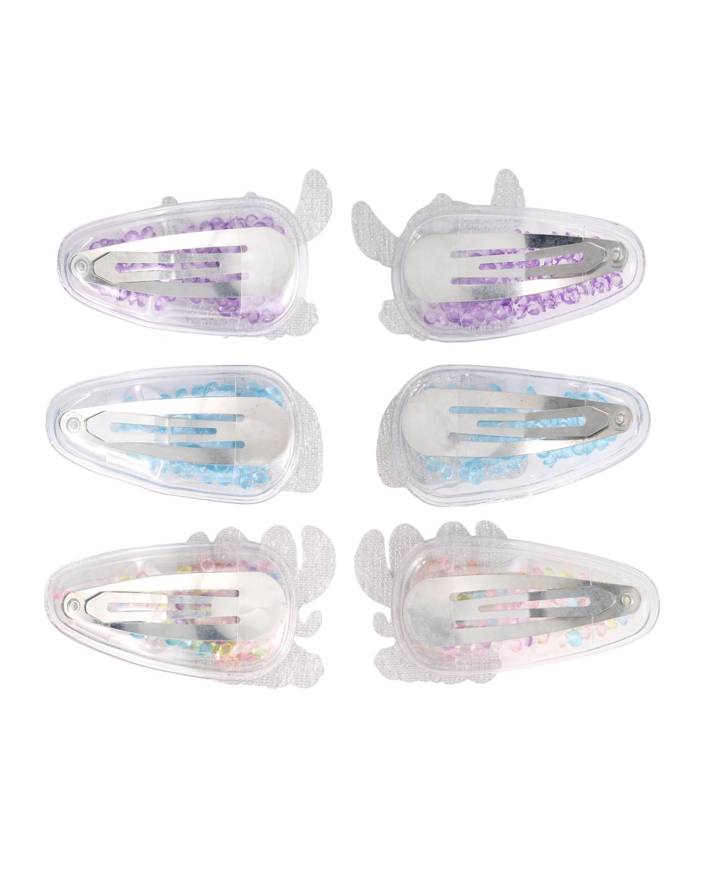 Детские аксессуары для волос Disney Stitch Hair Clip 6-Piece Set Official License, Snap Back Shaker Hair Clips, Lilo and Stitch Accessories, Small Gifts, цвет: Разноцветный — фото 4