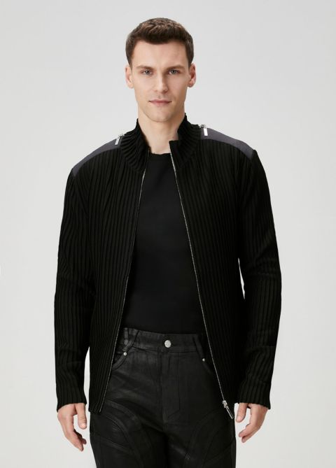 Мужской кардиган PCFG Zip Detail Knit, цвет: Чёрный