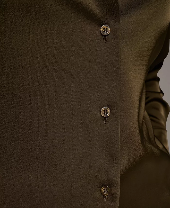Petite Collared Button-Up Blouse - thumbnail 8