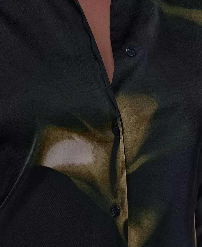 Petite Collared Button-Front Blouse - thumbnail 8