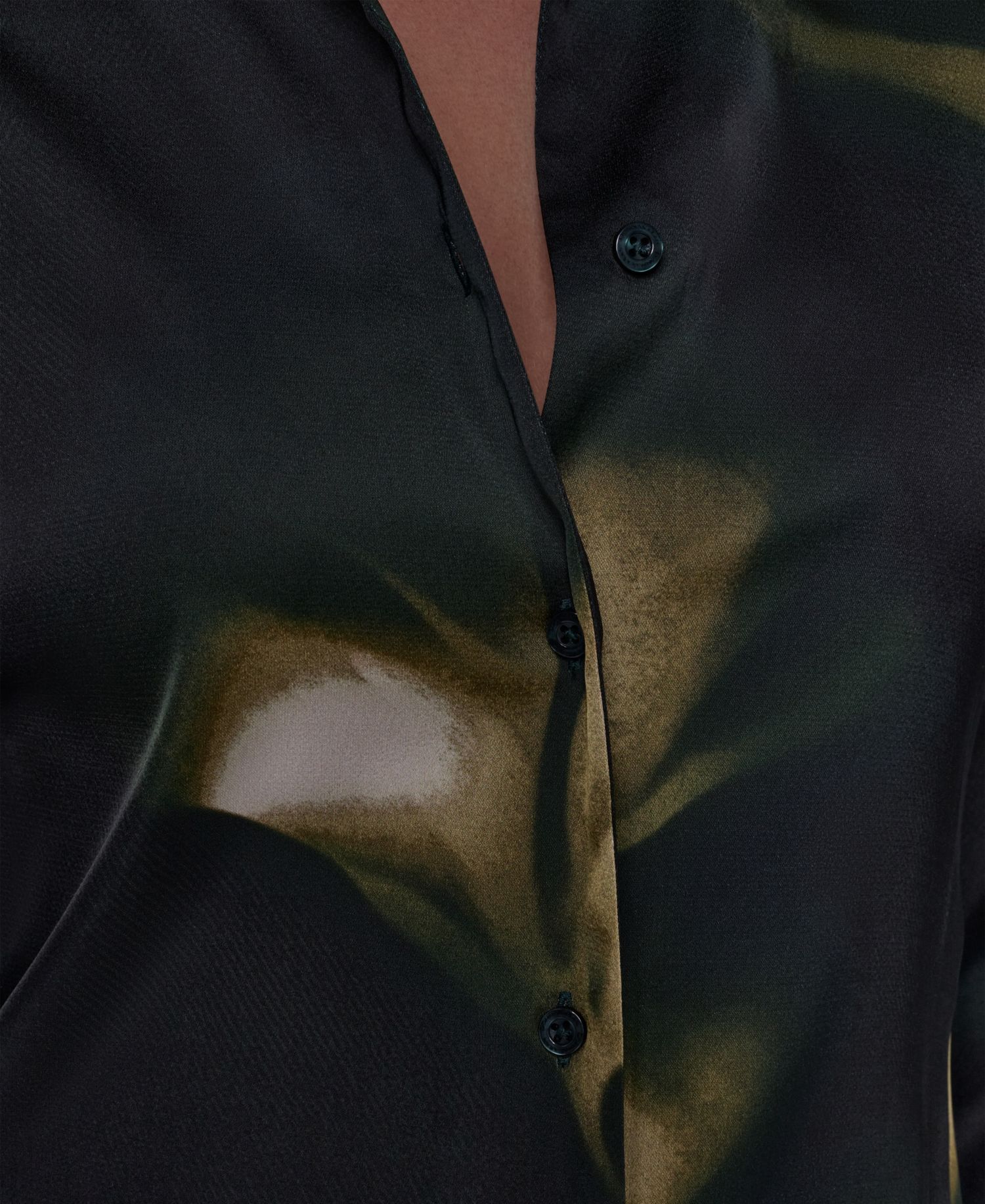 Petite Collared Button-Front Blouse