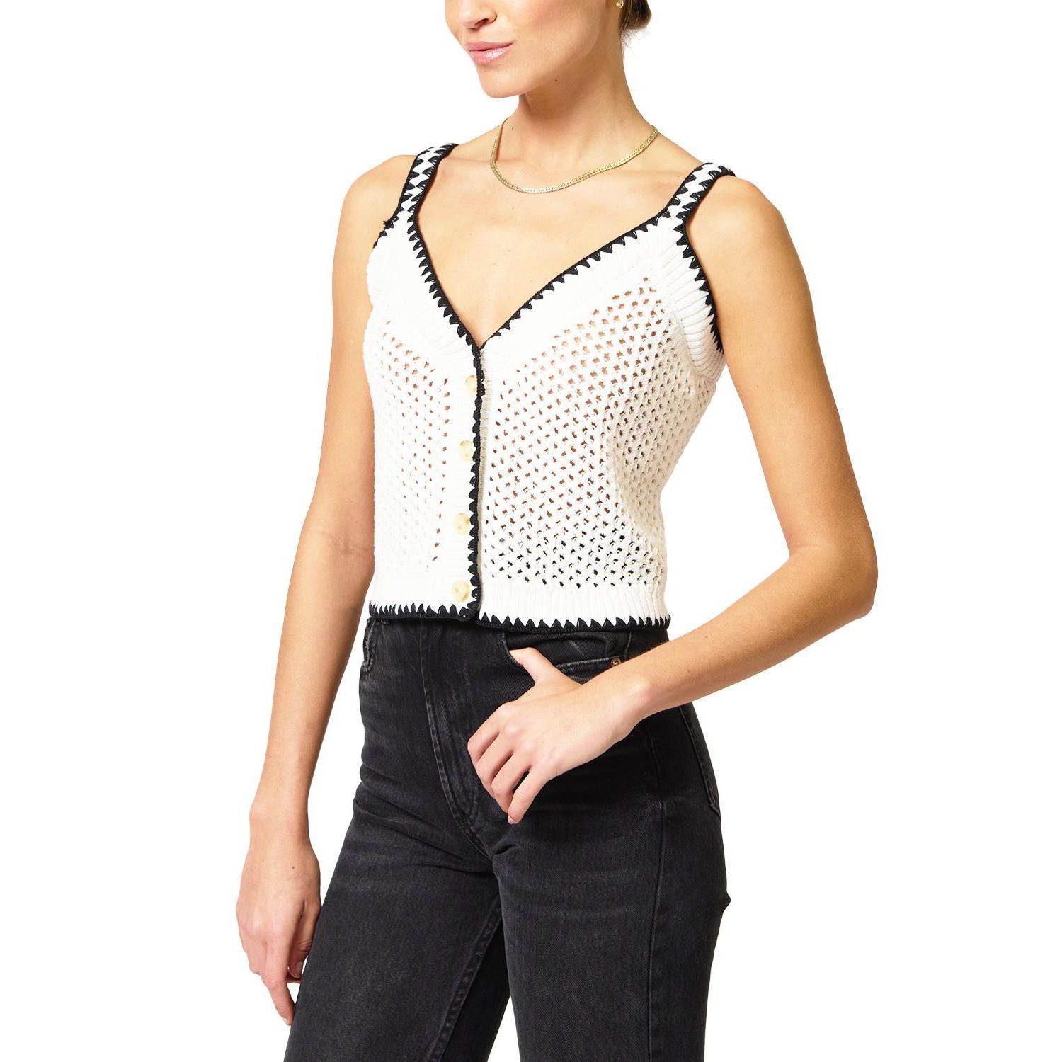 Women's Noa Crochet Button Tank