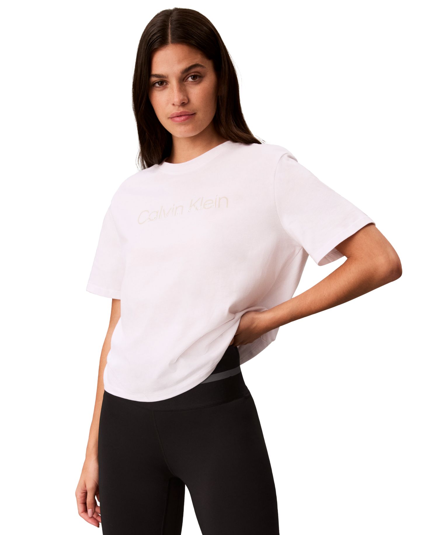 Women's Double Logo High Hip T-Shirt