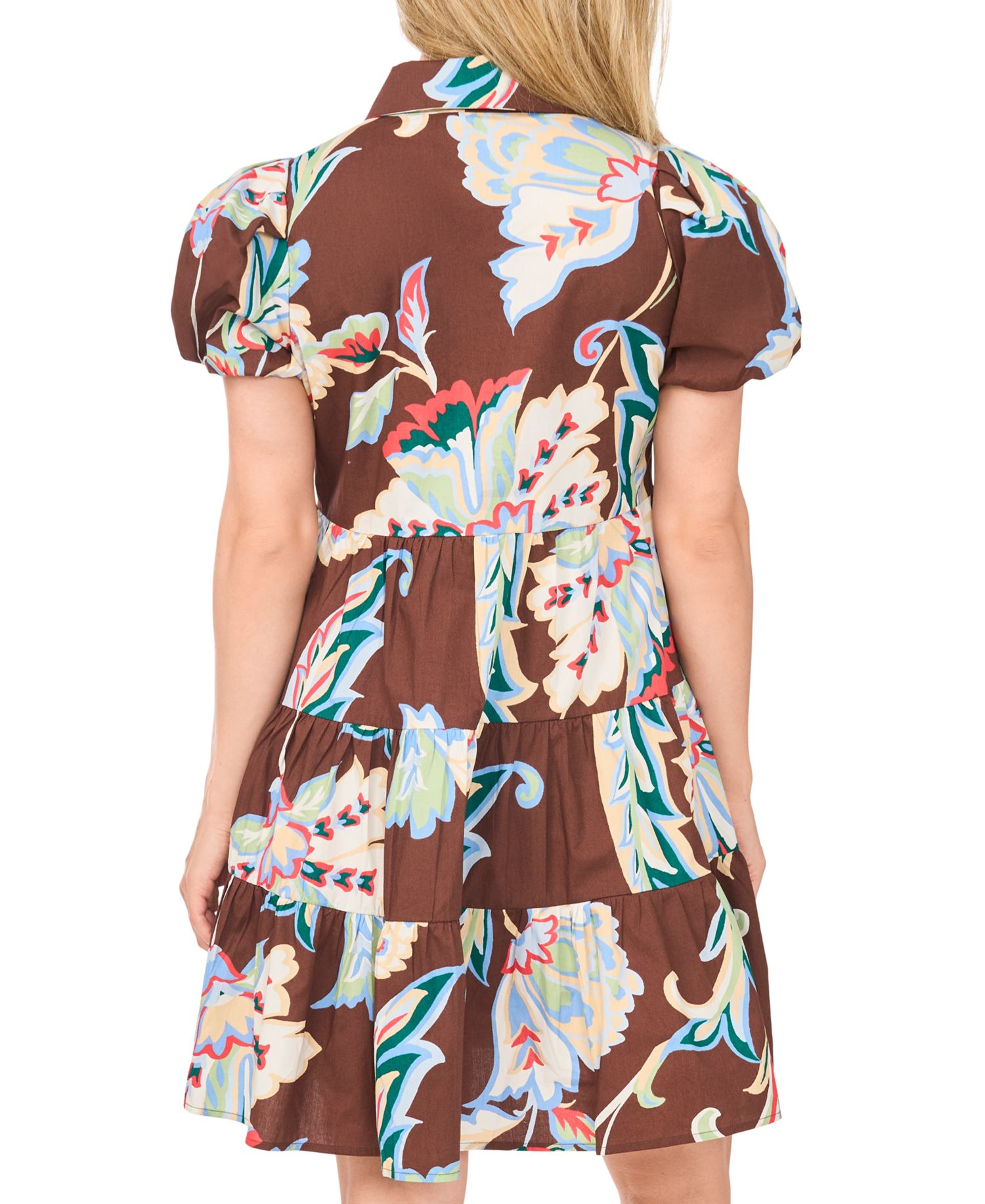 Petite Collared Short-Sleeve Dress