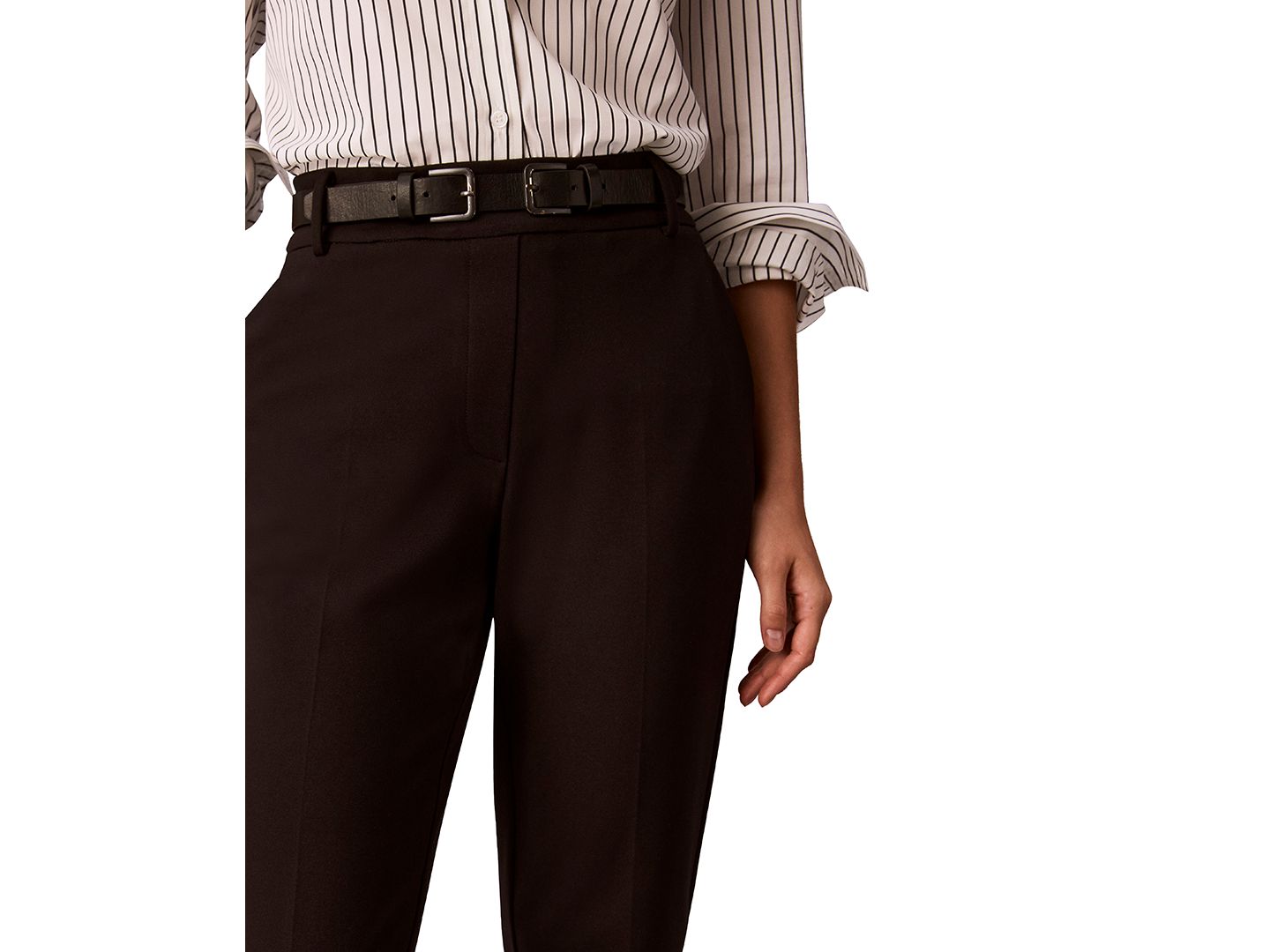 Женские брюки Calvin Klein Hi Twist Compression High-Rise Bootcut, цвет: Чёрный — фото 4
