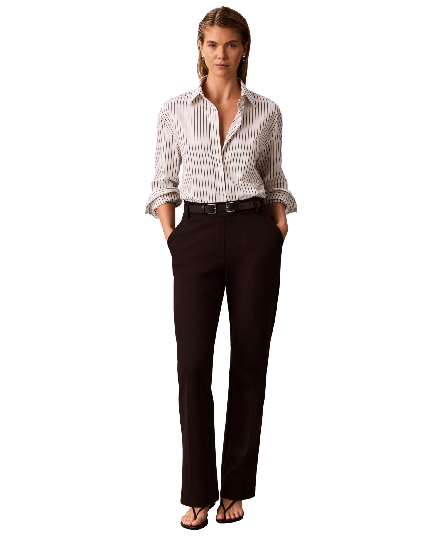 Petite Hi Twist Compression High-Rise Bootcut Pants