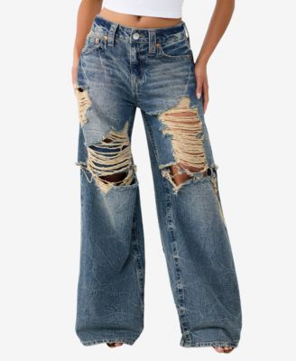 Women's Destroyed Jessie Layered Baggy Jeans