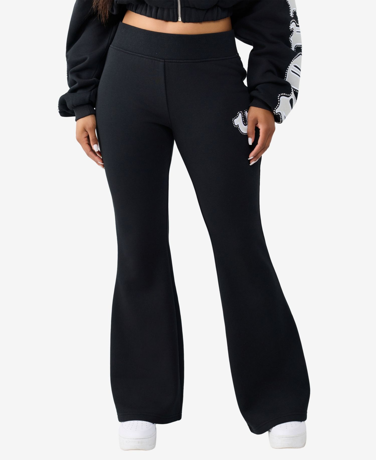 Women's Crystal Branded Flare Pants