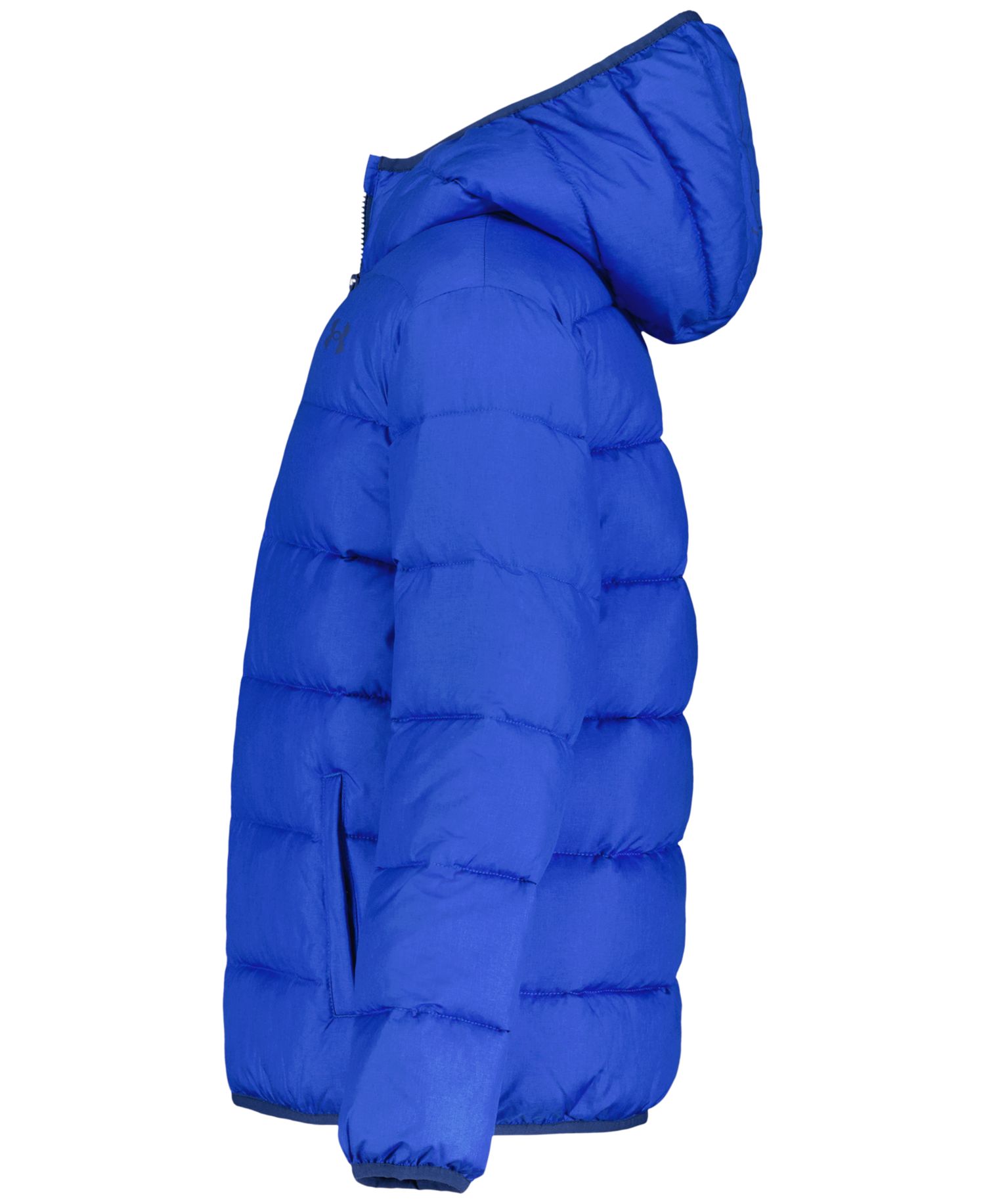 Boys' 8-20 Solid Logo Full-Zip Puffer Hooded Jacket