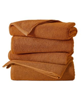 Linery and Co. Cotton Textured 4-Piece Bath Towel Set