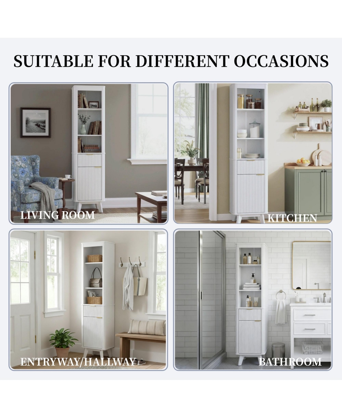 Phying 68 Inch Tall Storage Cabinet Freestanding Bathroom Cabinet Multipurpose Organizer Cabinet for Bathroom