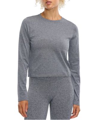 Women's Seamless Melange Long Sleeve