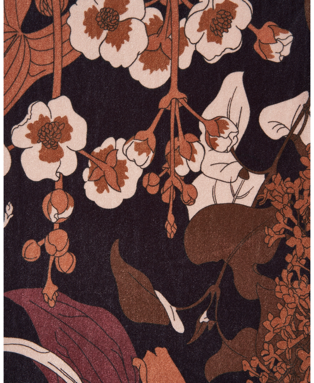 Fable England Women's Deco Blooms Velvet Scarf