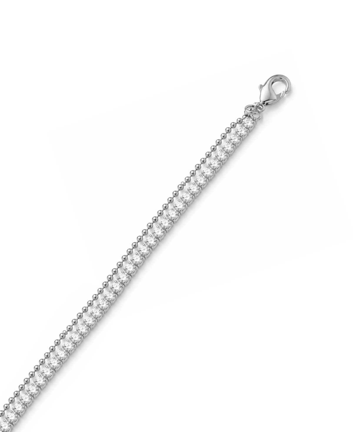 And Now This Crystal & Heart Double Row Ankle Bracelet