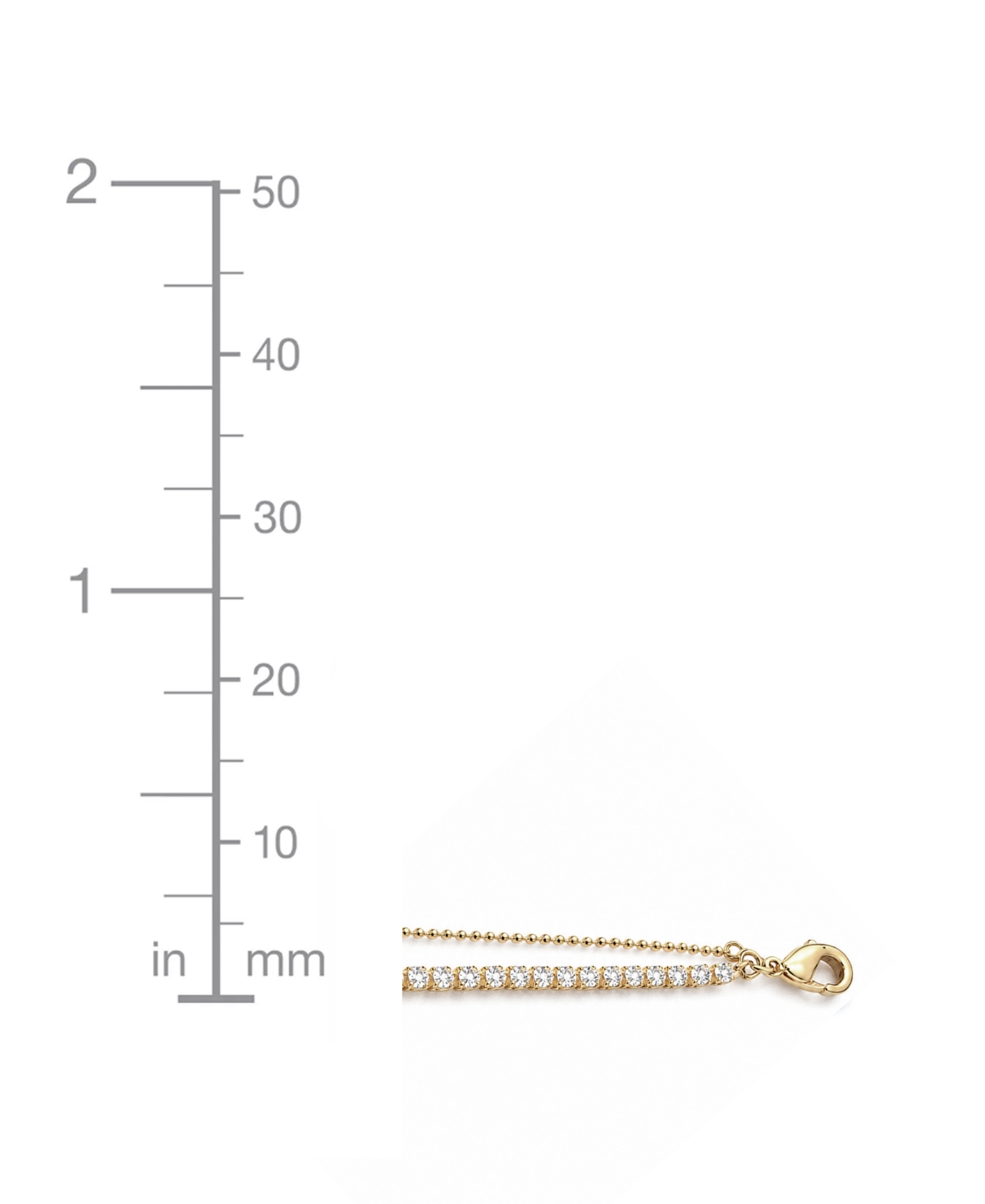 And Now This Crystal & Heart Double Row Ankle Bracelet