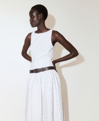 Mango Women's Openwork Embroidery A-Line Dress