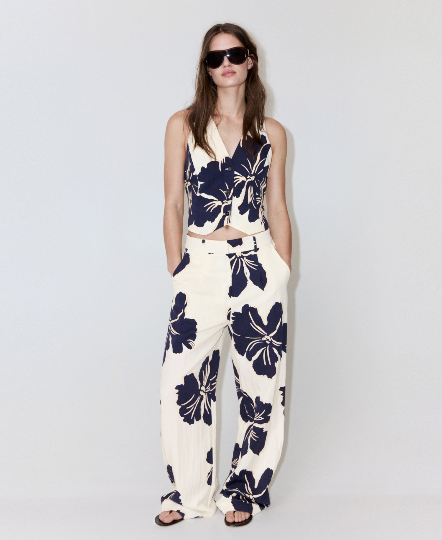 Women's Floral-Printed Lyocell Vest