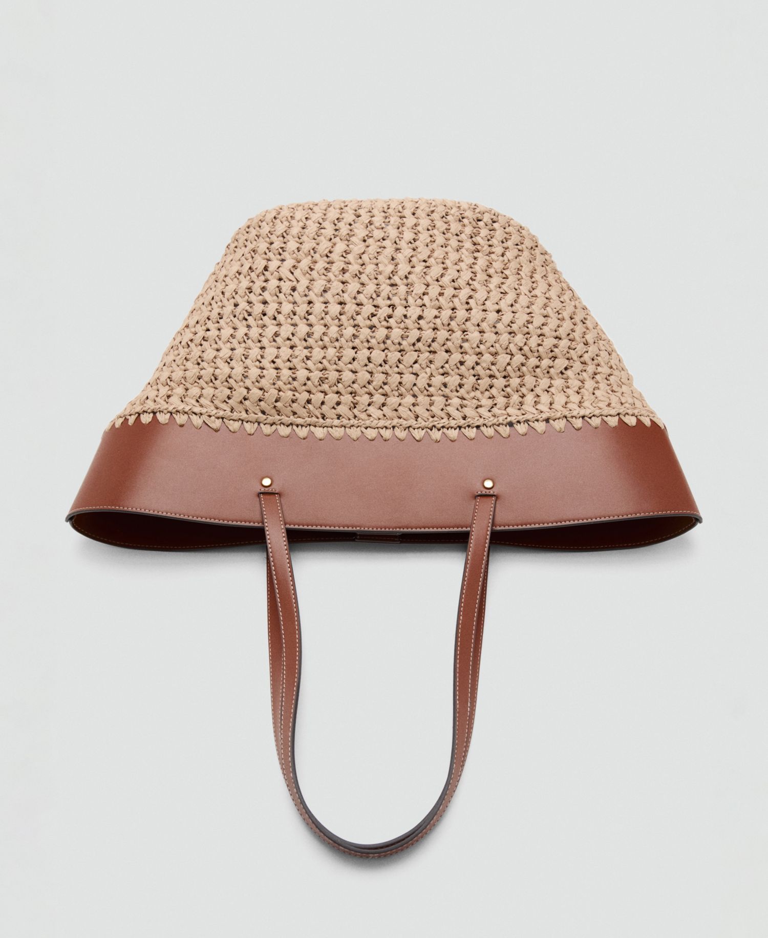 Women's Large Natural Fiber Basket Handbag