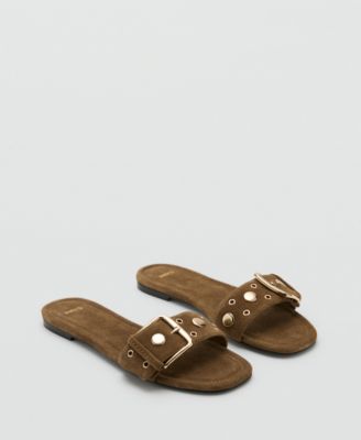 Women's Buckle Leather Sandals