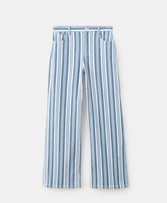 Women's Straight Striped Jeans