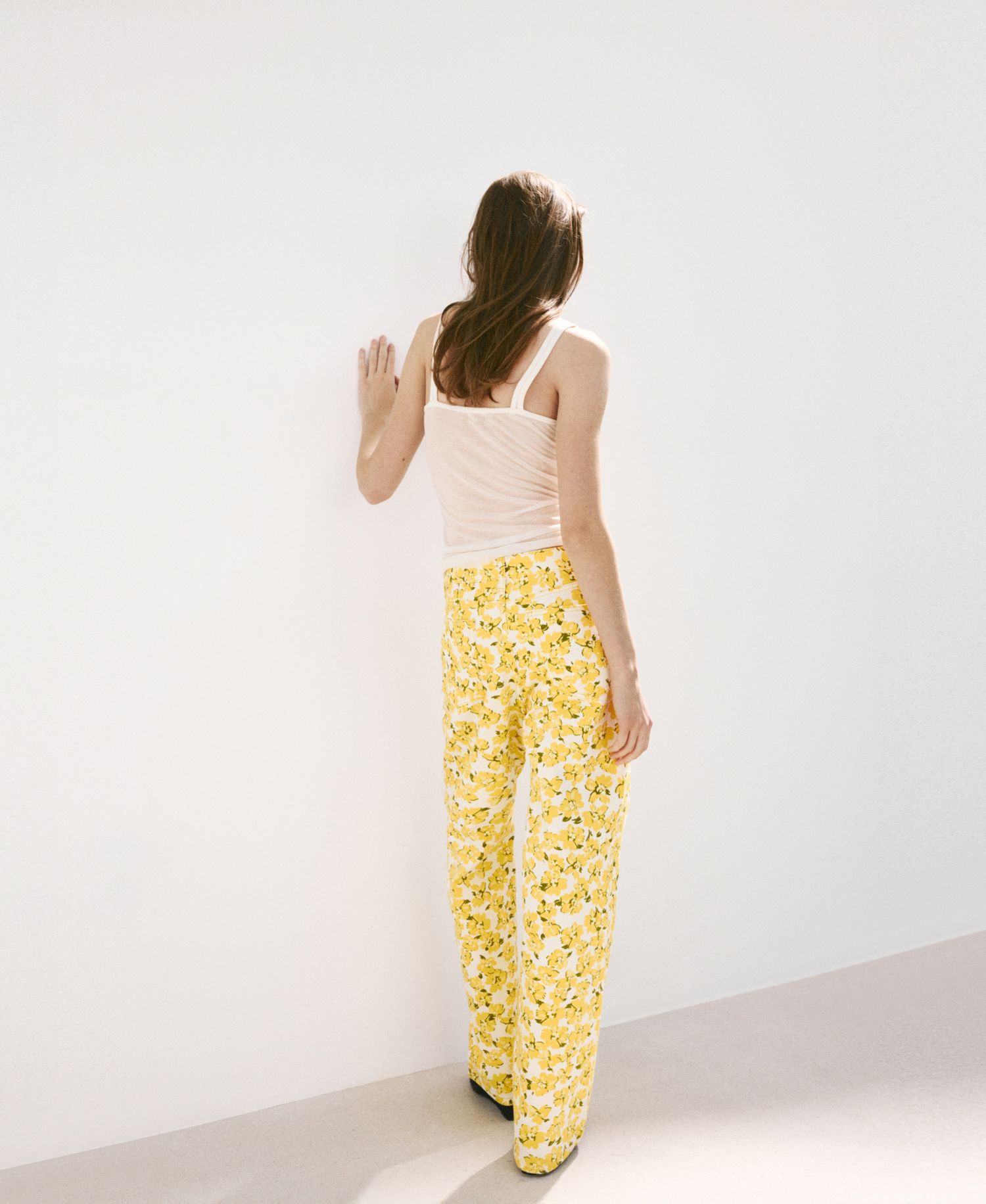 Women's Floral Pattern Straight-Leg Jeans