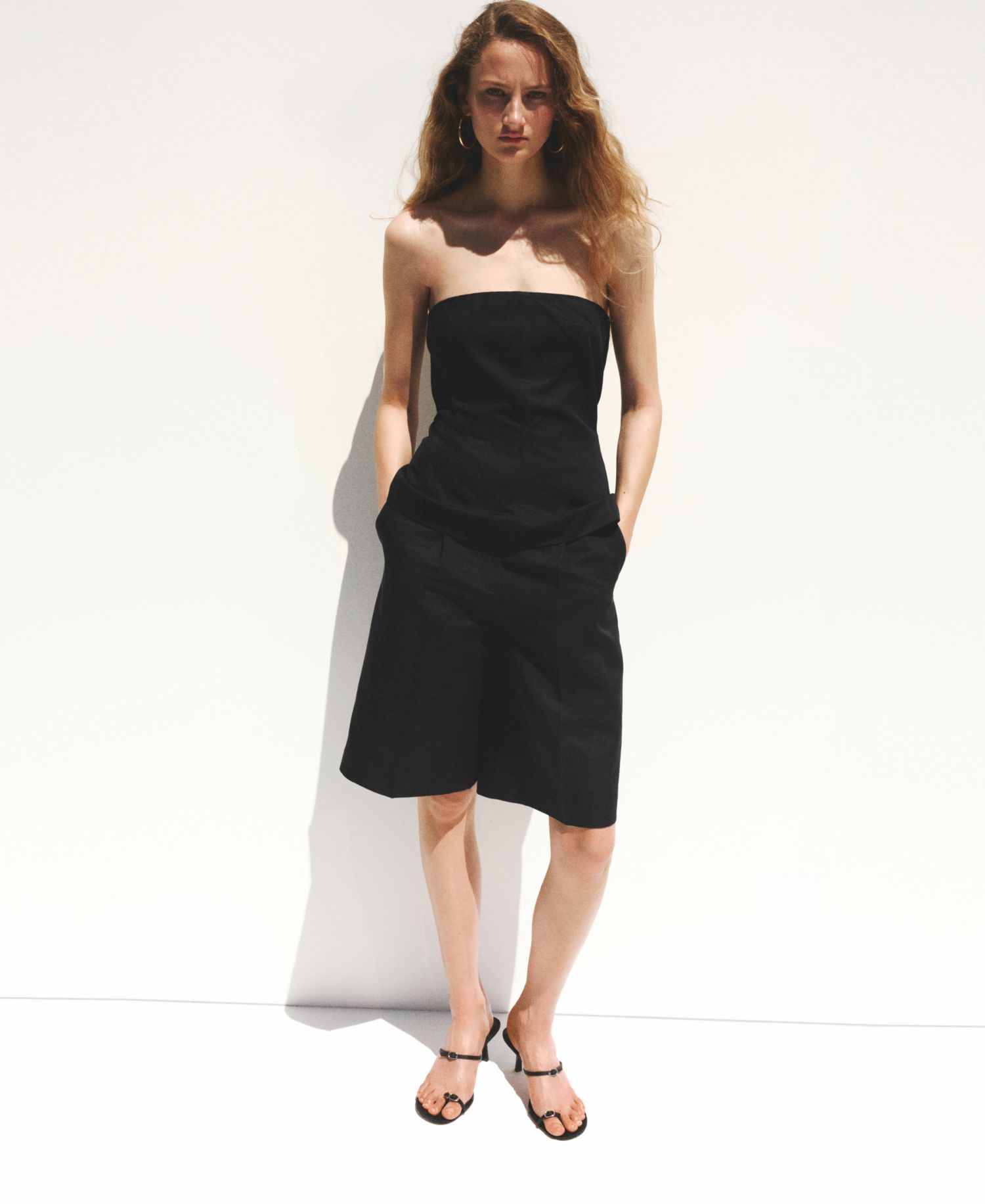 Women's Strapless Linen Top
