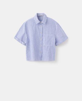 Women's Striped Cotton Linen Shirt