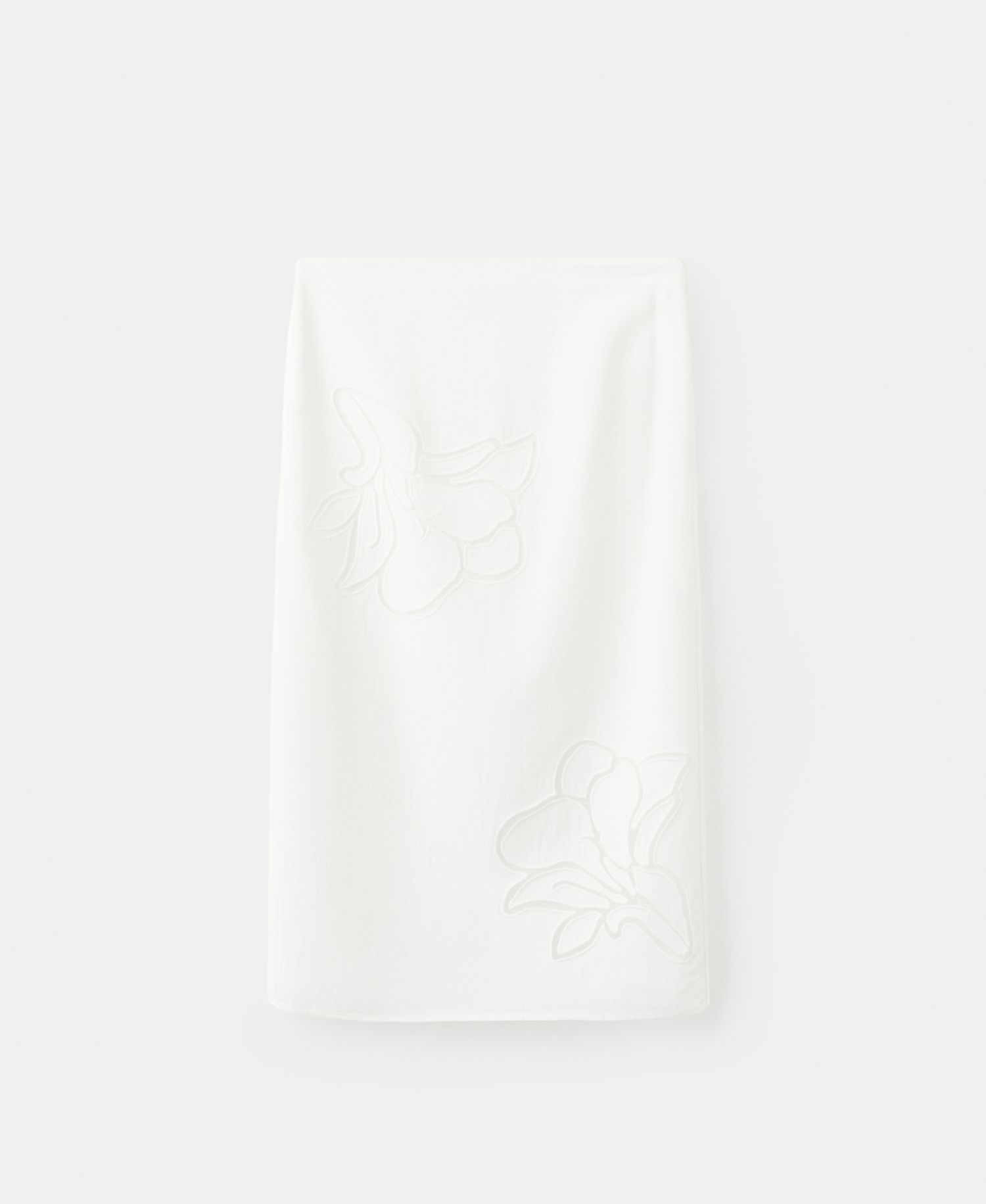 Women's Floral Embroidered Linen Skirt