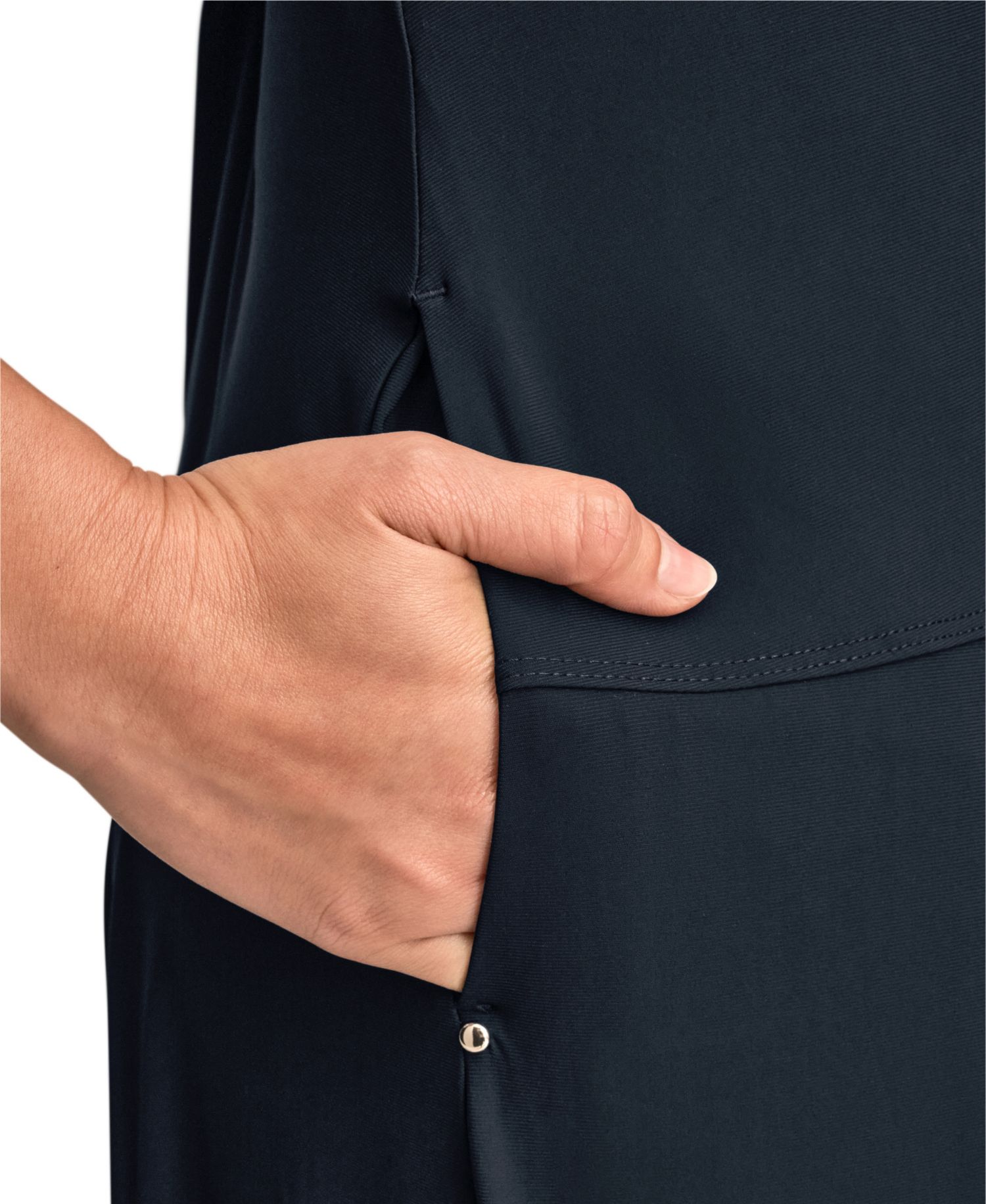 Women's 4-way Stretch Knit Elbow-Sleeve Polo Dress