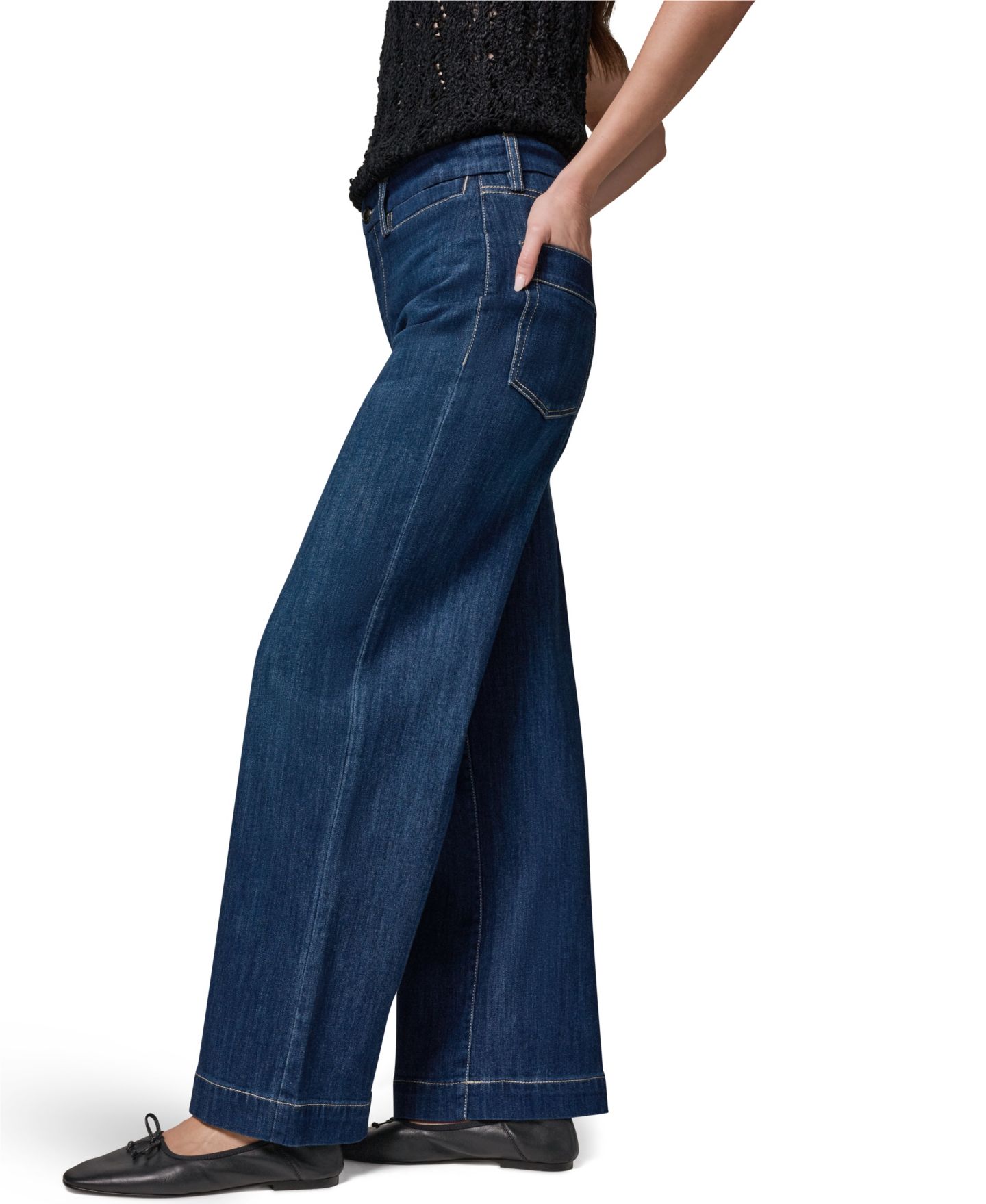 Женские джинсы Donna Karan Weekend High Rise Modern Luxe Denim Wide Leg, цвет: The Dayton — фото 3