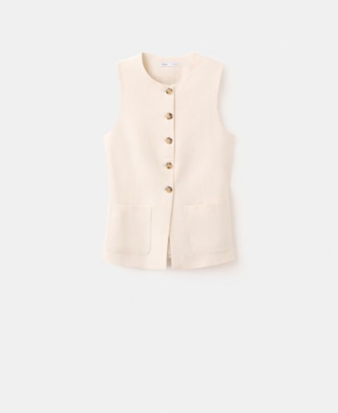 Женские жилеты MANGO Women's Buttons And Pockets Vest