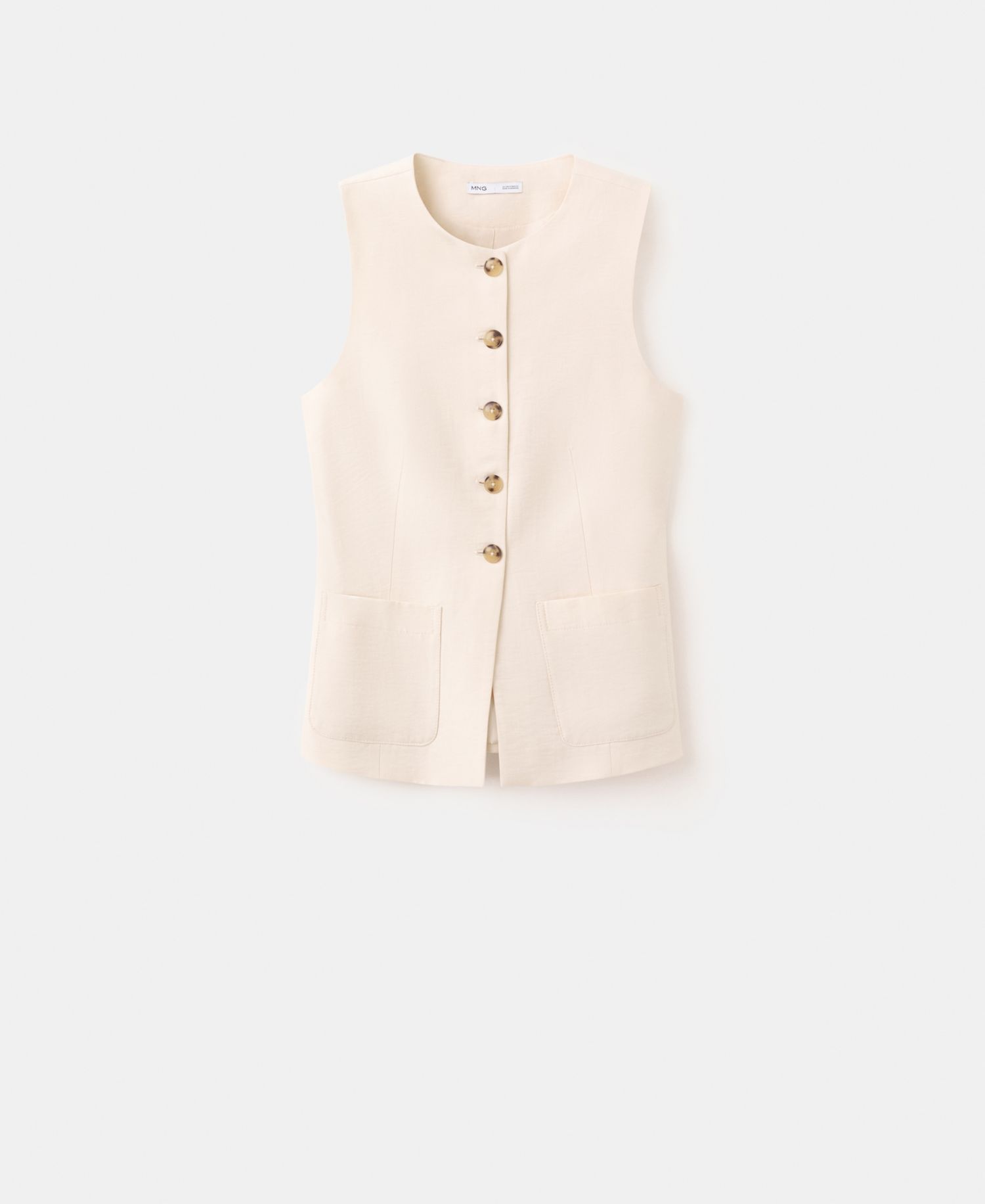 Women's Buttons And Pockets Vest