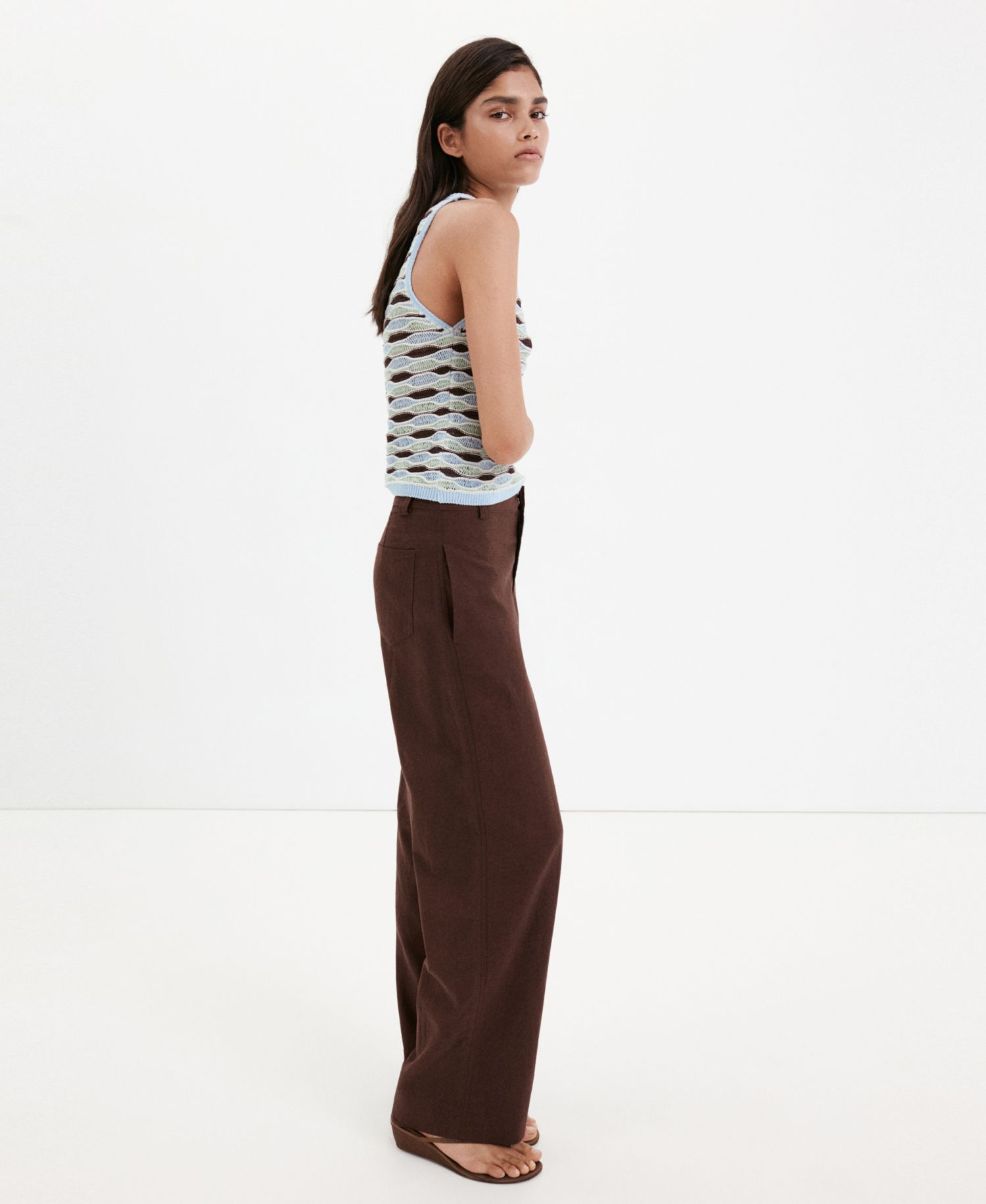 Women's Wavy Stripe Knit Top