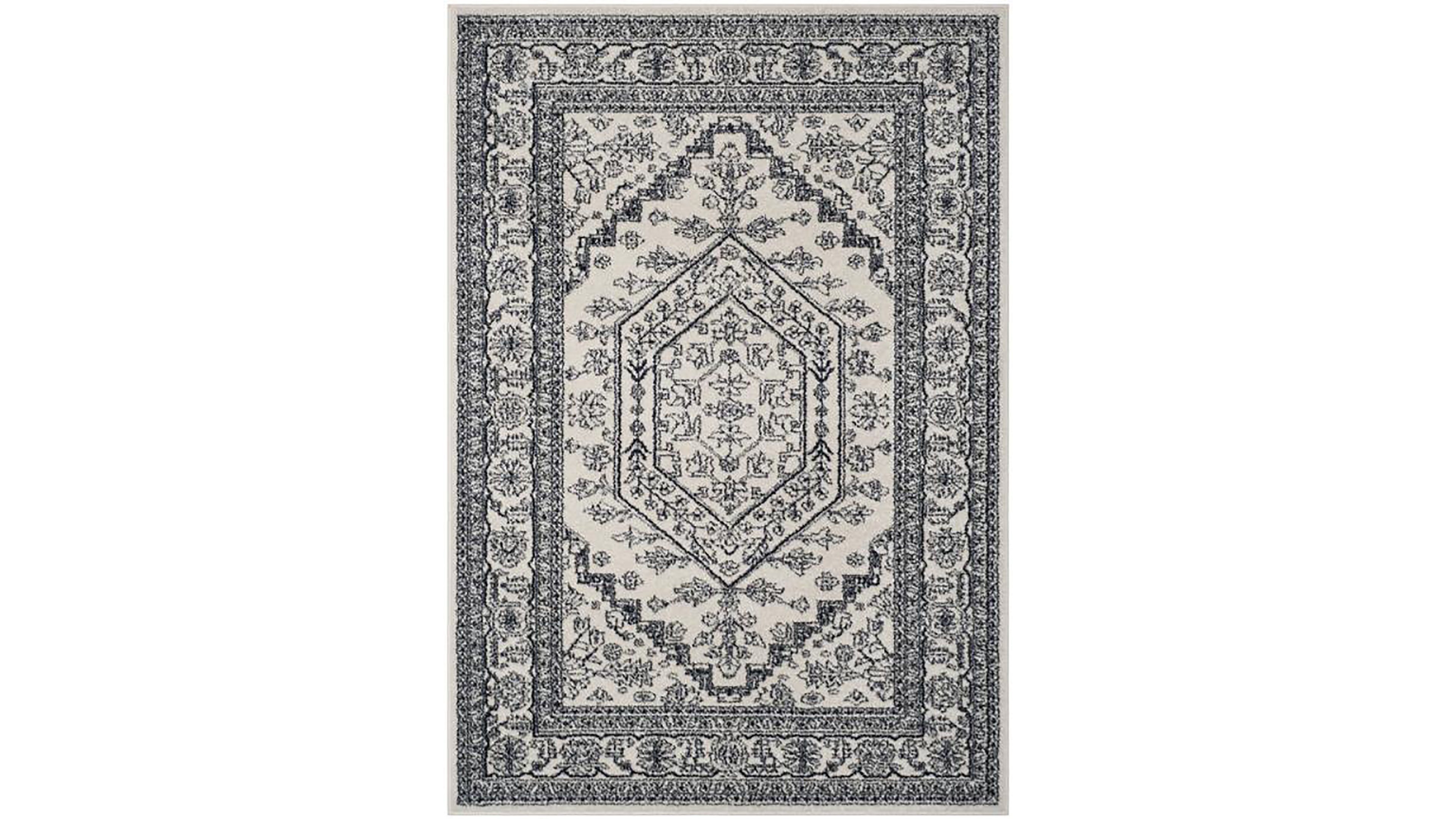 Safavieh Adirondack 108 Ivory and Navy 5'1" x 7'6" Area Rug
