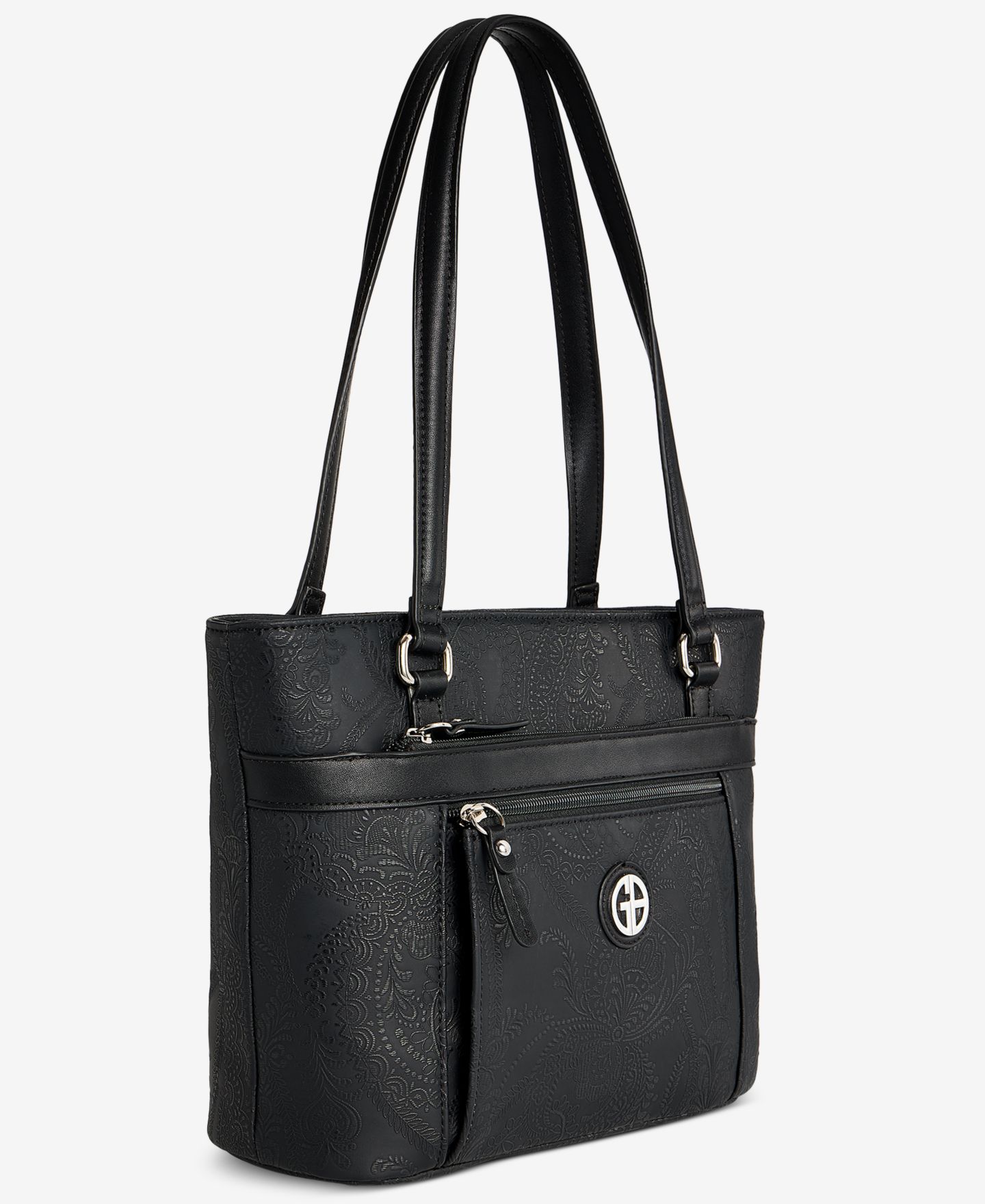 Женская сумка Giani Bernini Paisley Deboss Promo Tote, цвет: Чёрный — фото 4