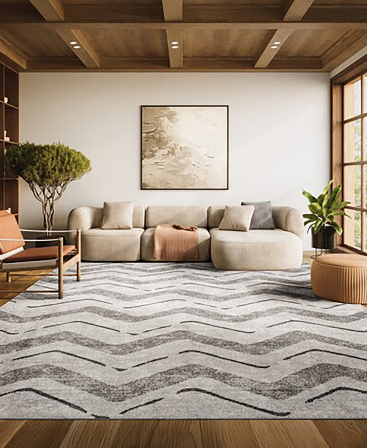 Safavieh Adirondack 121 Silver and Charcoal 5'1" x 7'6" Area Rug