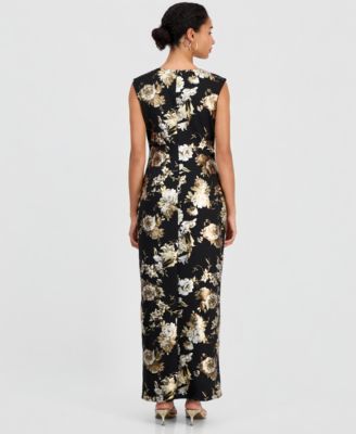 Women's Black Maxi Floral Dresses