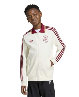 Big Boys and Girls White Spain National Team Away Full-Zip Anthem Jacket