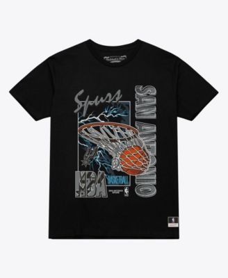 Men's Mitchell Ness Black San Antonio Spurs Lightning Swish T-Shirt