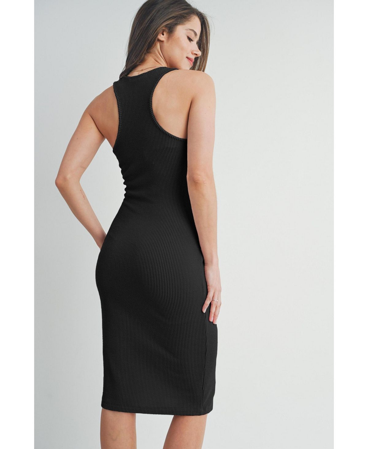 Hello Miz Maternity Ribbed Sleeveless Bodycon Tank Dress view 3 — MAYCSS fashion products