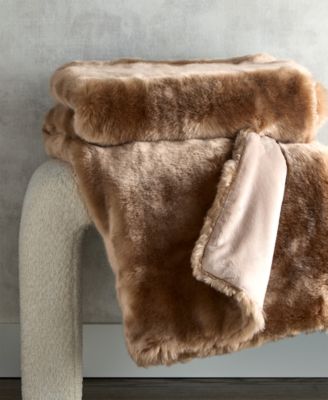 Lynx Faux Fur Throw, 50" x 60"