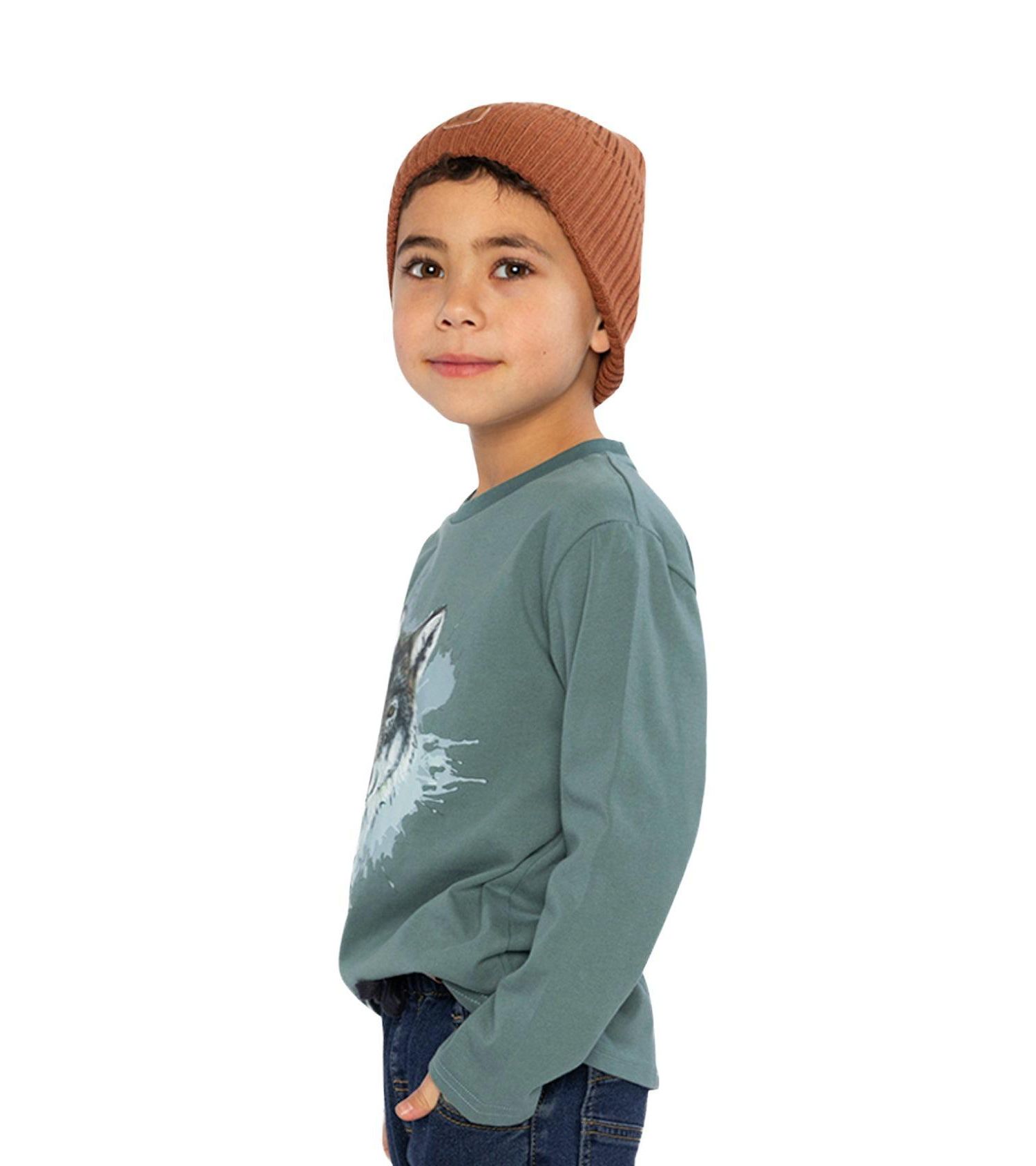 Little Boys 6- 12 Long Sleeve T-Shirt Turquoise