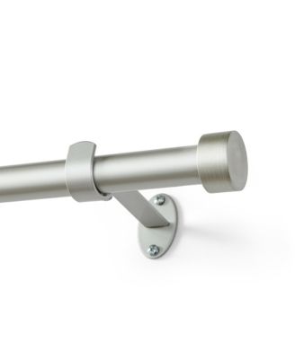 Serena 1-Inch Adjustable Decorative Single Curtain Rod with End Cap Finials