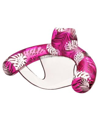 Inflatable Pool Float Lounge Chair Plant Pattern Water Hammock