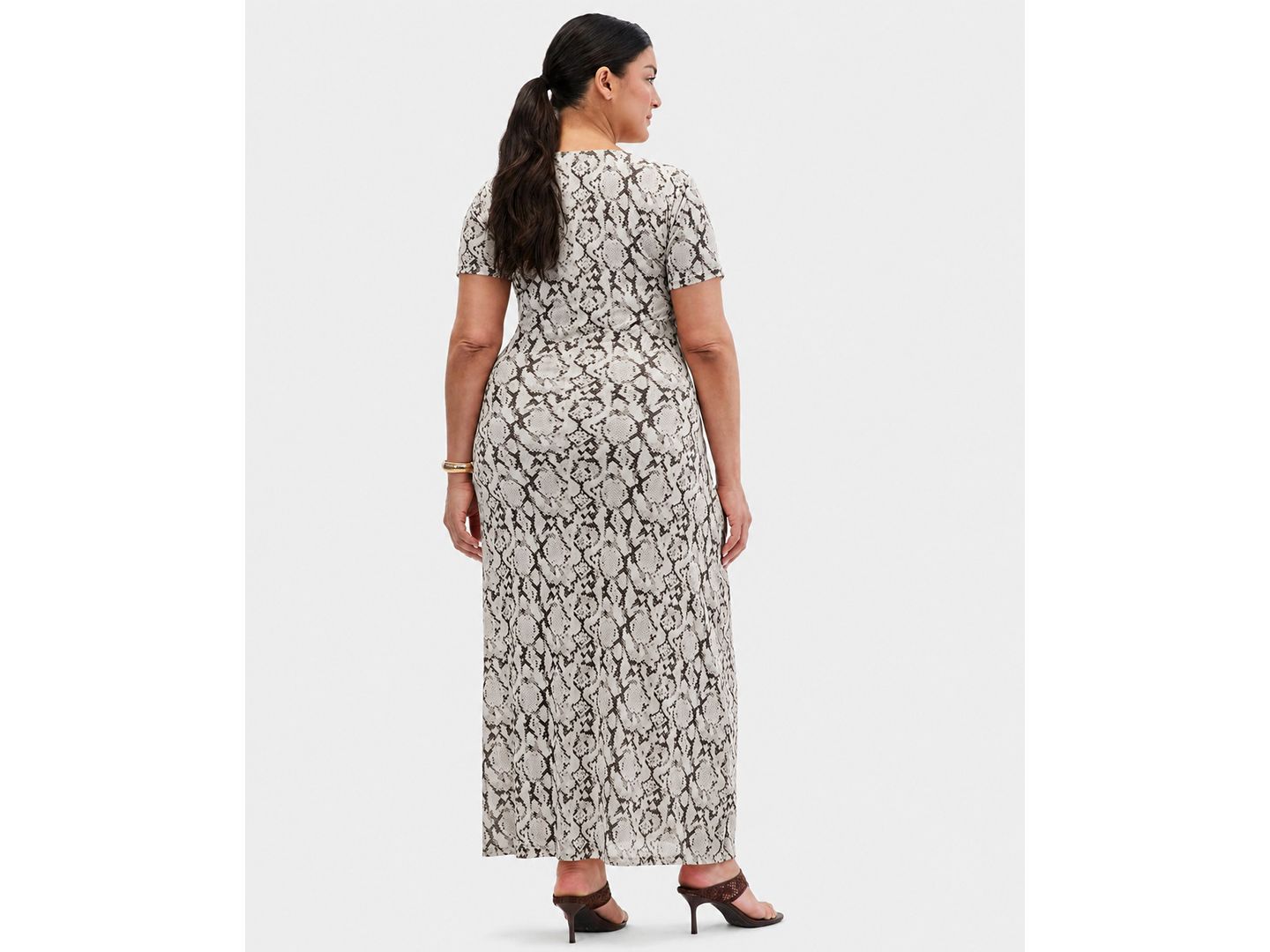 Женское платье I.N.C. International Concepts Plus Short-Sleeve Mesh Midi, цвет: Змеиный — фото 5