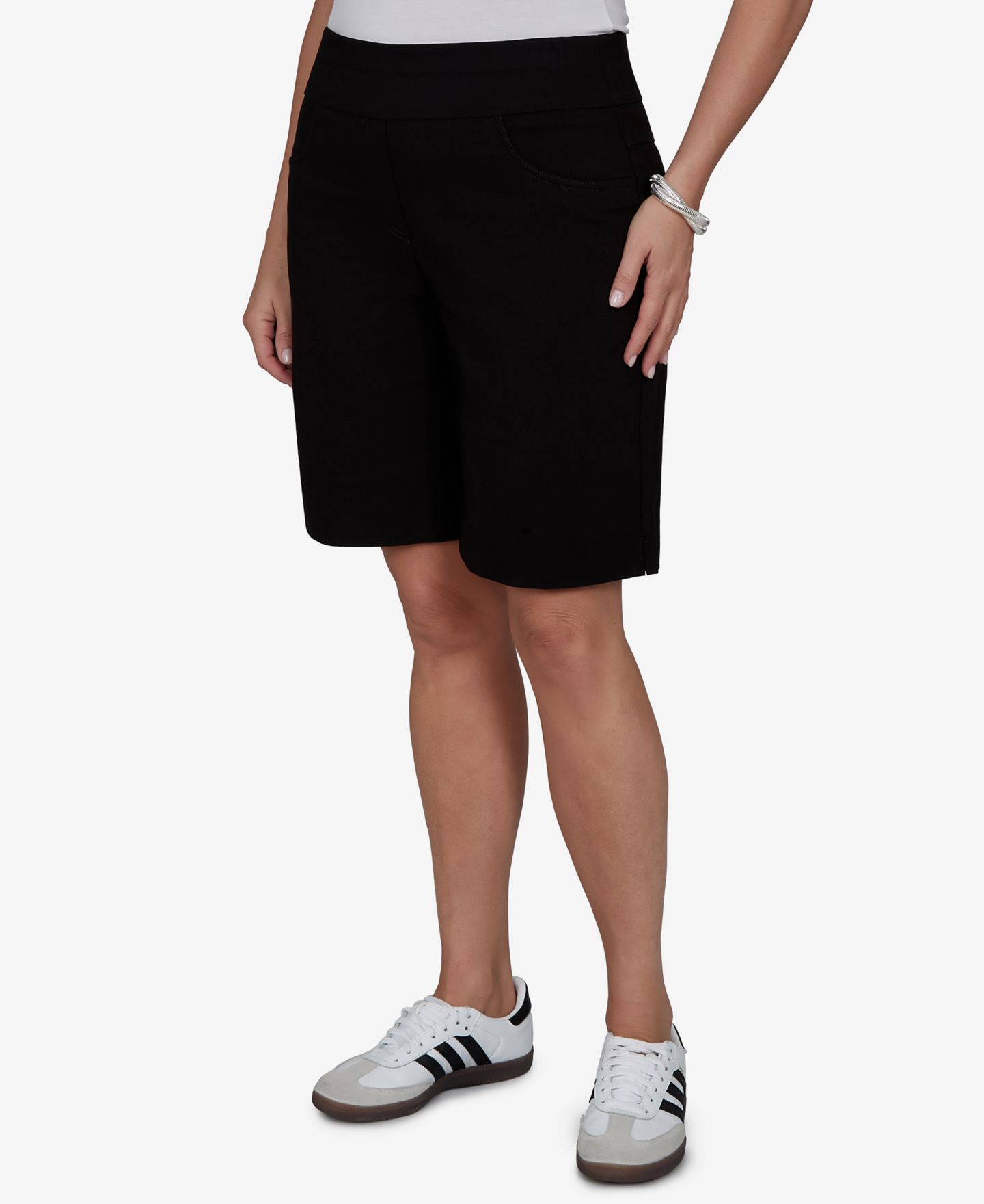 Женские шорты Ruby Rd. Plus Size Soft Hand Twill, цвет: Чёрный — фото 2