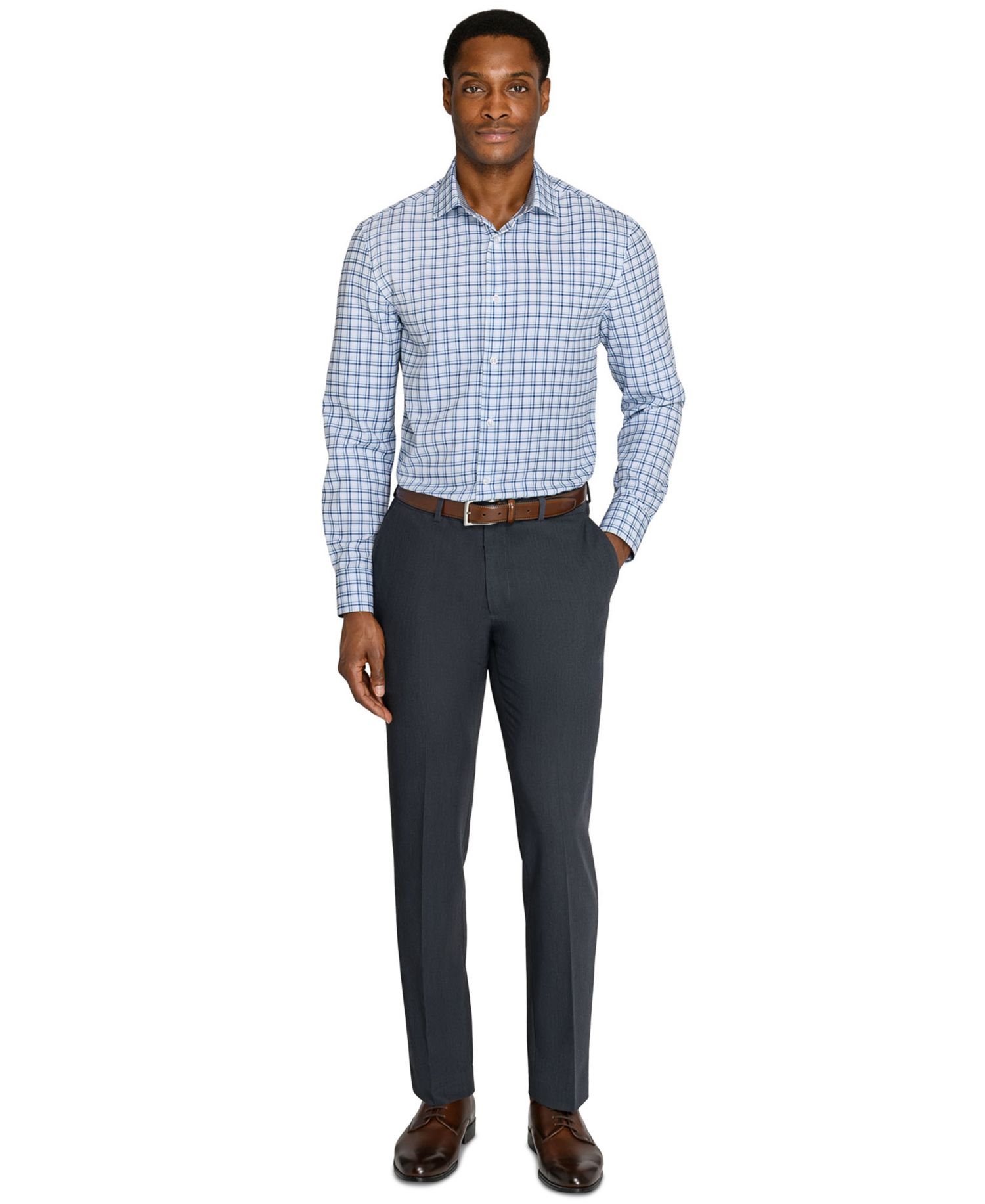 Men's Slim-Fit Performance Stretch Dress Shirt