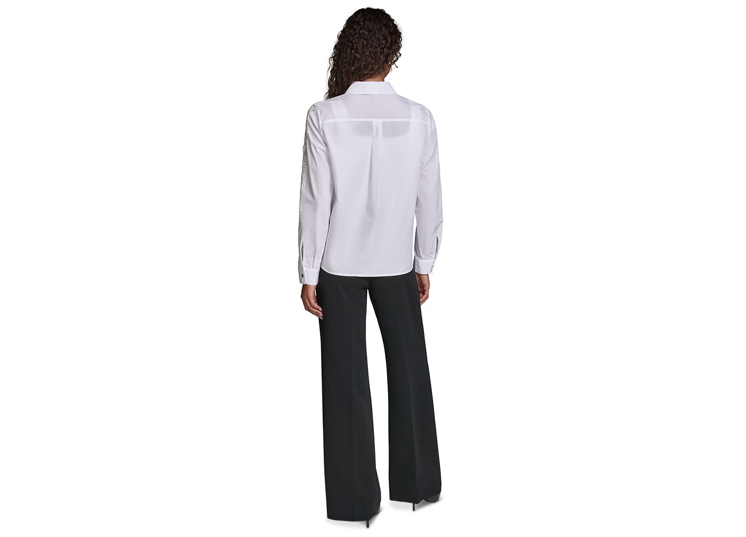 Women's Cotton Poplin Button-Front Blouse