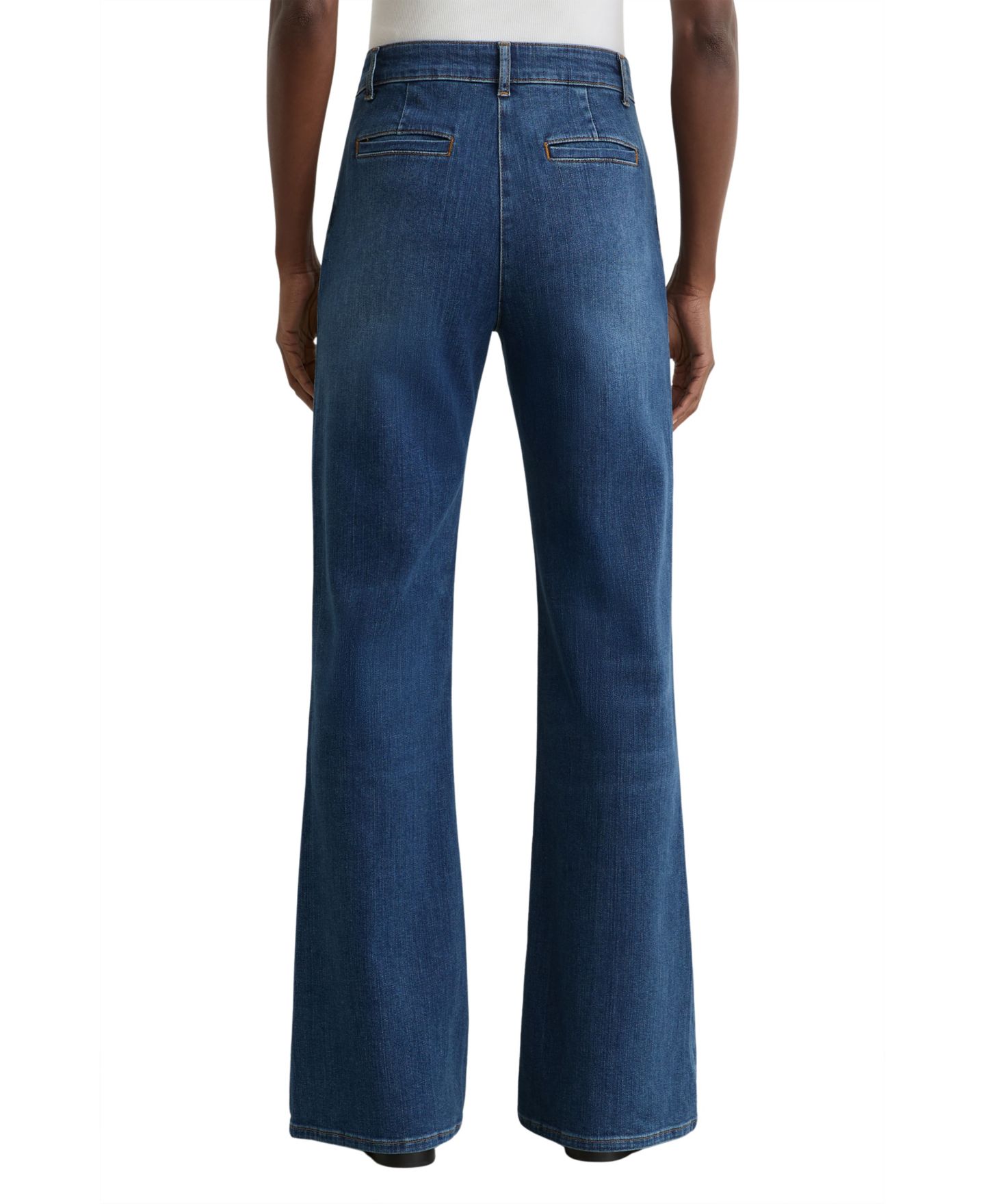 Женские джинсы REISS Pintuck-Detail Flared, цвет: Синий — фото 3