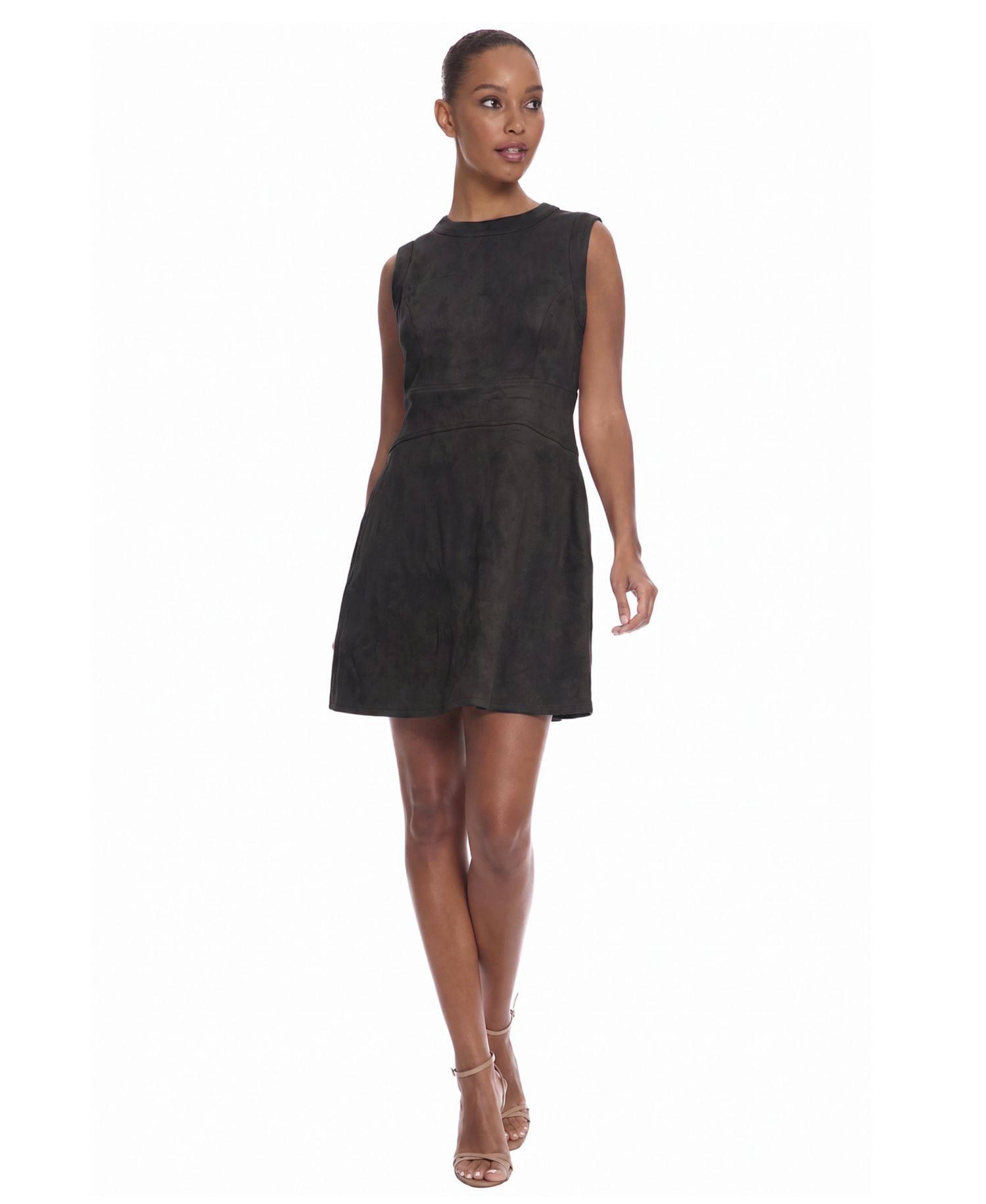 Women's Sleeveless Suede Mini Dress